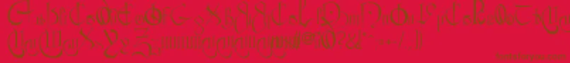 Courthan Font – Brown Fonts on Red Background