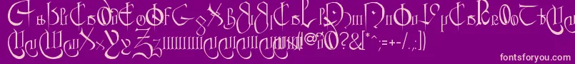 Courthan Font – Pink Fonts on Purple Background