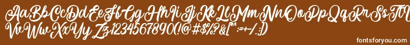 Courtland Font – White Fonts on Brown Background