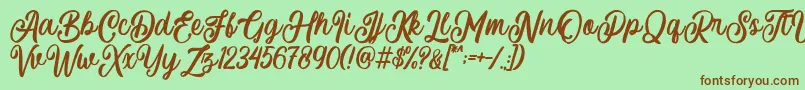 Courtland Font – Brown Fonts on Green Background