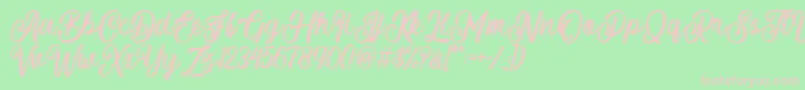 Courtland Font – Pink Fonts on Green Background