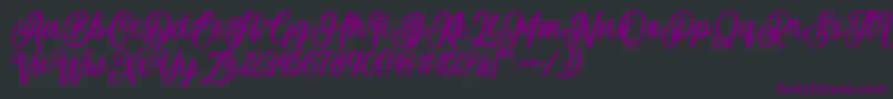 Courtland Font – Purple Fonts on Black Background