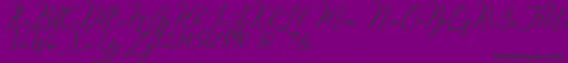 Courtney Font – Black Fonts on Purple Background