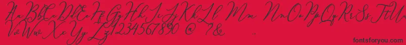 Czcionka Courtney – czarne czcionki na czerwonym tle