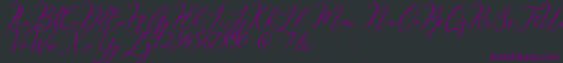 Courtney Font – Purple Fonts on Black Background