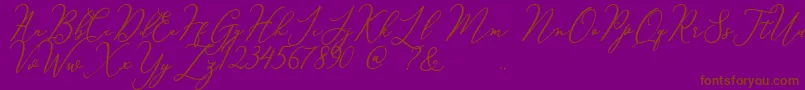 Courtney Font – Brown Fonts on Purple Background