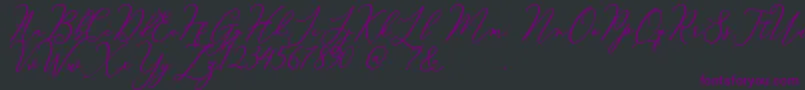 Courtney Font – Purple Fonts on Black Background