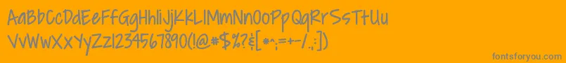 CoveredByYourGrace Font – Gray Fonts on Orange Background