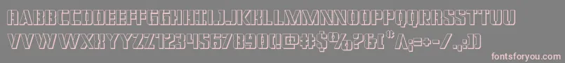 Шрифт covertops3d – розовые шрифты на сером фоне