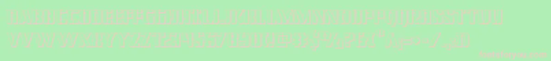 Шрифт covertops3d – розовые шрифты на зелёном фоне