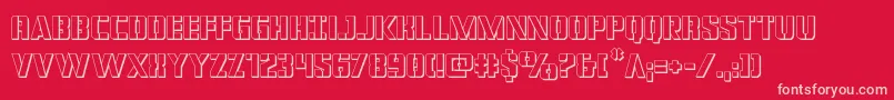 covertops3d-Schriftart – Rosa Schriften auf rotem Hintergrund