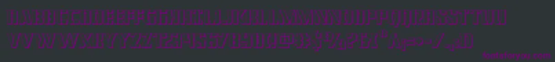 Шрифт covertops3d – фиолетовые шрифты на чёрном фоне