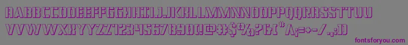 Шрифт covertops3d – фиолетовые шрифты на сером фоне