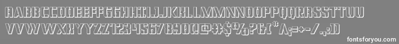 Шрифт covertops3d – белые шрифты на сером фоне