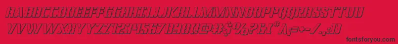 covertops3dital Font – Black Fonts on Red Background