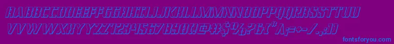 covertops3dital Font – Blue Fonts on Purple Background