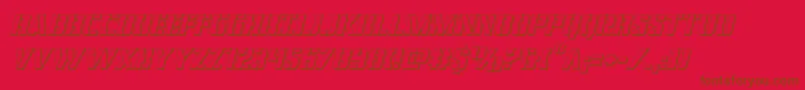 covertops3dital Font – Brown Fonts on Red Background