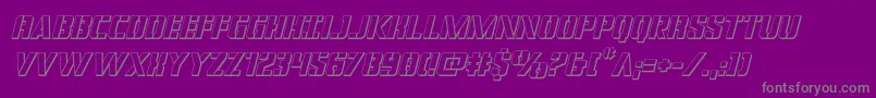covertops3dital Font – Gray Fonts on Purple Background
