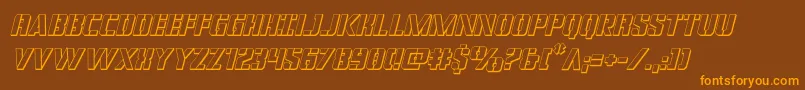 covertops3dital Font – Orange Fonts on Brown Background