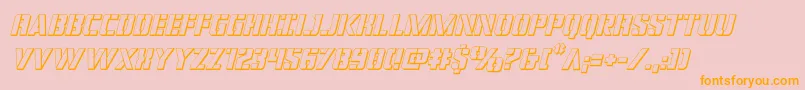 covertops3dital Font – Orange Fonts on Pink Background