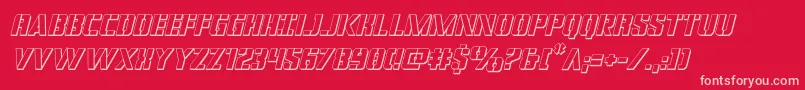 covertops3dital Font – Pink Fonts on Red Background