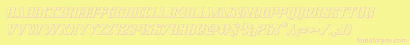 covertops3dital Font – Pink Fonts on Yellow Background
