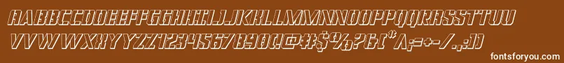 covertops3dital Font – White Fonts on Brown Background