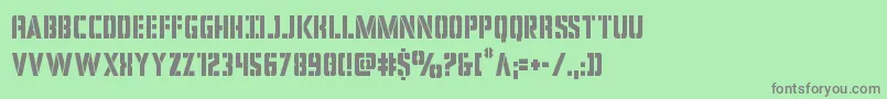 covertopscond Font – Gray Fonts on Green Background