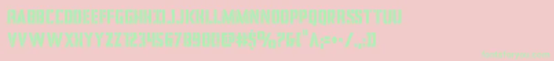 covertopscond Font – Green Fonts on Pink Background