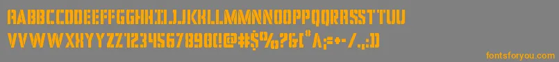 covertopscond Font – Orange Fonts on Gray Background