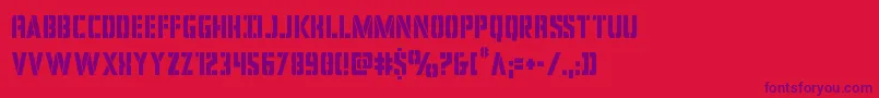 covertopscond Font – Purple Fonts on Red Background