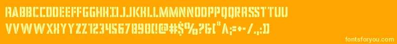 covertopscond Font – Yellow Fonts on Orange Background