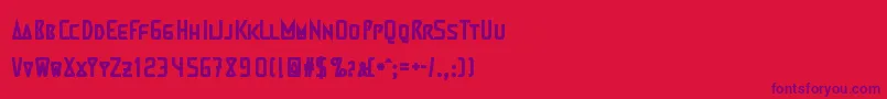 MartiensoBold Font – Purple Fonts on Red Background