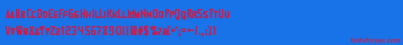MartiensoBold Font – Red Fonts on Blue Background