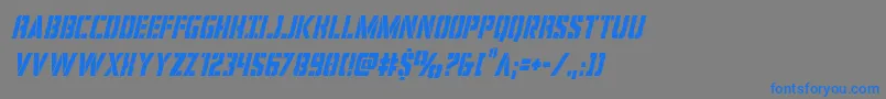 covertopscondital Font – Blue Fonts on Gray Background