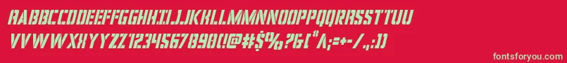 Czcionka covertopscondital – zielone czcionki na czerwonym tle