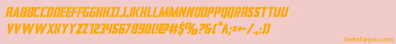 covertopscondital Font – Orange Fonts on Pink Background