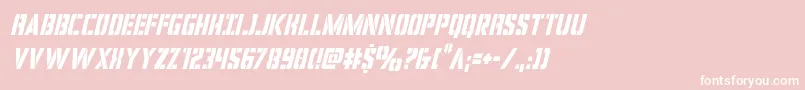 covertopscondital Font – White Fonts on Pink Background