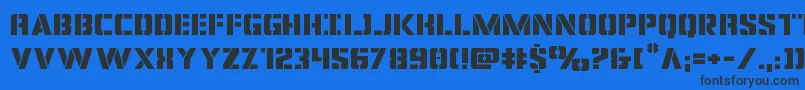 covertopsexpand-fontti – mustat fontit sinisellä taustalla