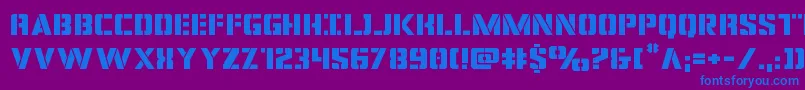フォントcovertopsexpand – 紫色の背景に青い文字