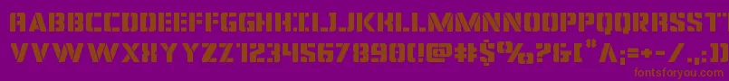 covertopsexpand Font – Brown Fonts on Purple Background