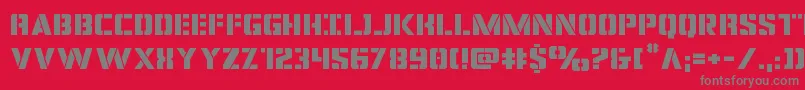 covertopsexpand Font – Gray Fonts on Red Background