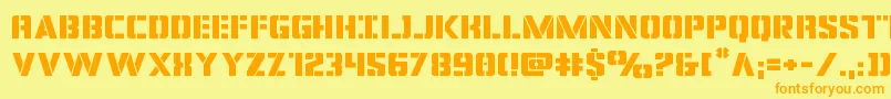 covertopsexpand Font – Orange Fonts on Yellow Background