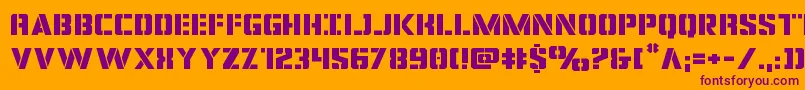 covertopsexpand Font – Purple Fonts on Orange Background