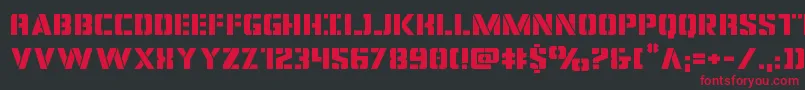 covertopsexpand Font – Red Fonts on Black Background