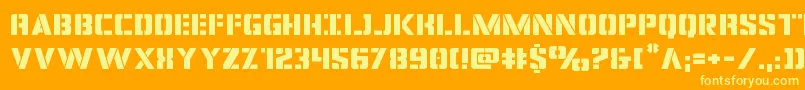 covertopsexpand Font – Yellow Fonts on Orange Background