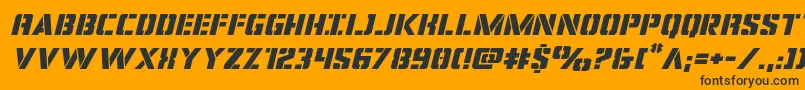 covertopsexpandital-Schriftart – Schwarze Schriften auf orangefarbenem Hintergrund