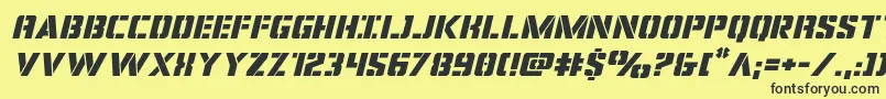 covertopsexpandital Font – Black Fonts on Yellow Background