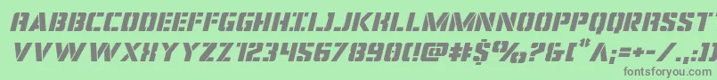 covertopsexpandital Font – Gray Fonts on Green Background