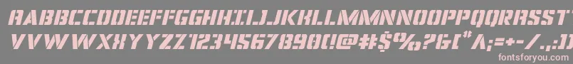 covertopsexpandital Font – Pink Fonts on Gray Background